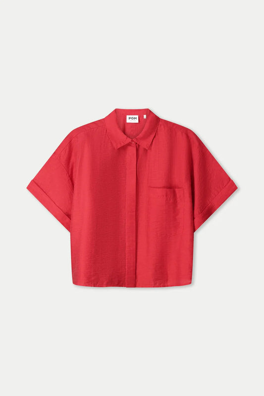 Pom Blouse bloom red