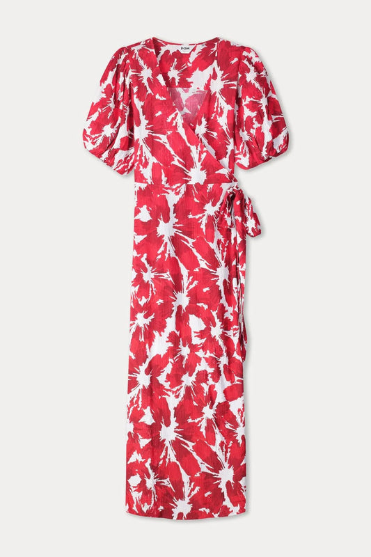 Pom Crinkle bubble bloom red