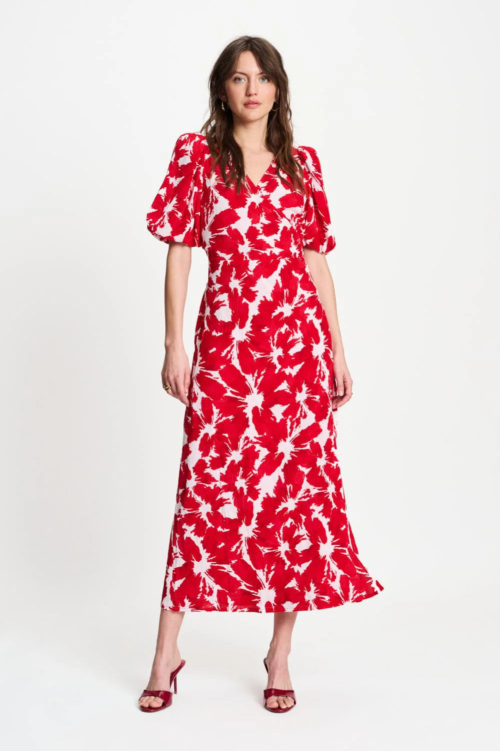 Pom Crinkle bubble bloom red