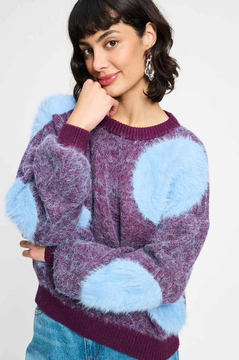 Pom Dots plum pull