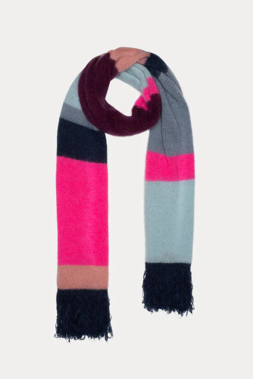 Pom Brushed stripes blue