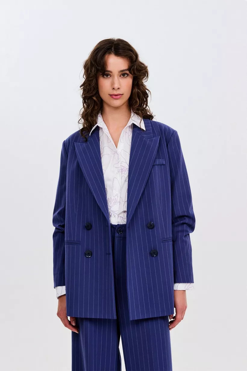 Selvia pinstripe blauw